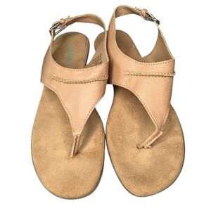 Sporto Gabrielle Women's Tan Leather Slingback Thong Sandals Size 8M